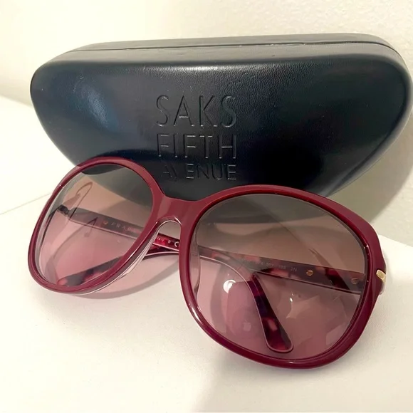 NWT Prada Women\'s Sunglasses - Burgundy and Silver Prada Eyewear Burgundy Symbole Sunglasses Prada main image 4